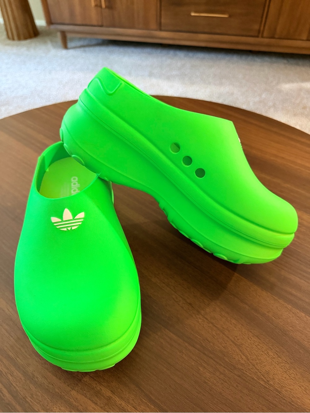 Adidas Stan smith lime Green Clogs mules 6/7